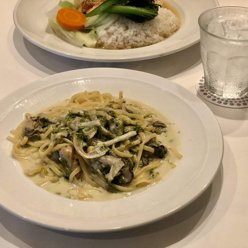 岡山県カキと生のりのクリームソースリングイネ(ブラッスリー マション)