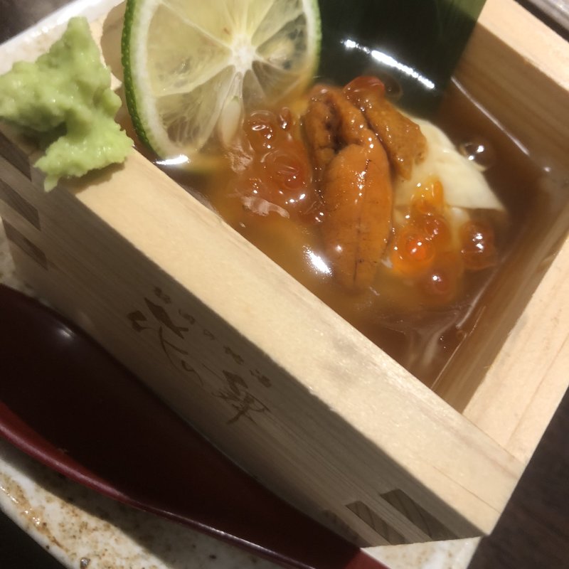 湯葉と雲丹イクラ餡掛け(魚男(フィッシャーマン))