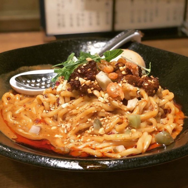 麻辣汁なし担担麺(SHIBIKARA 担担麺 飯塚)