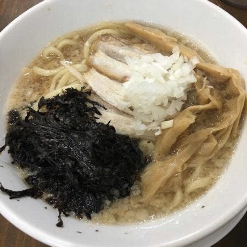 背脂煮干黒のりトッピング(新潟発祥 なおじ 御茶ノ水店)