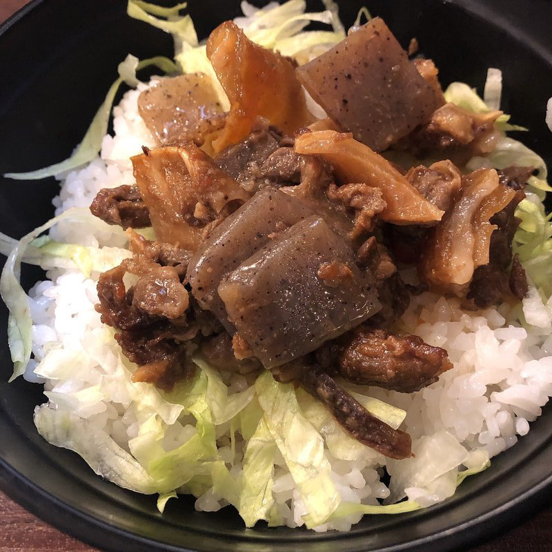 牛スジ丼+ミニかすうどん(加寿屋 ヴィアあべのウォーク店 )