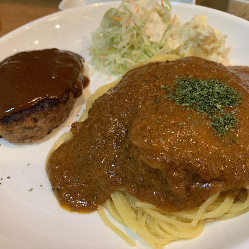 ミートソース、ハンバーグ(麺や 鳥我)