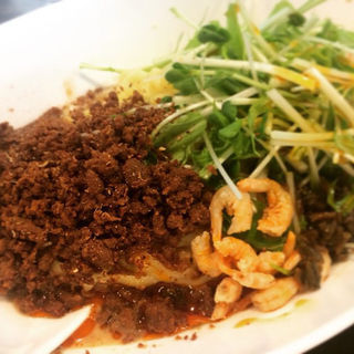 つゆ無し担担麺(四川担担麺 阿吽 浅草)