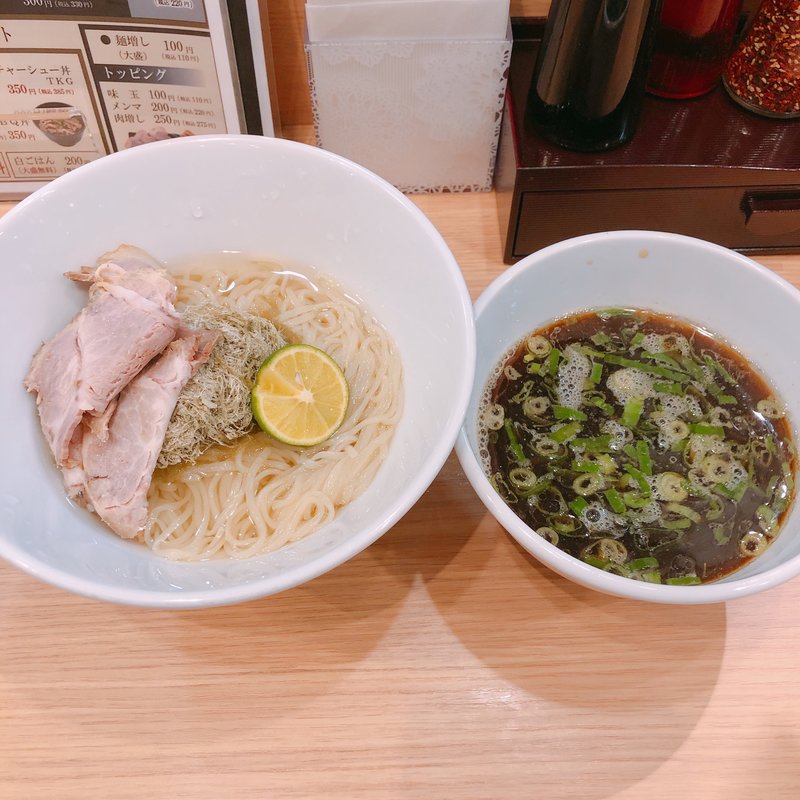 秋刀魚節つけそば(京都千丸 しゃかりき 京阪守口店)