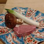うかいヒレ肉と松茸(銀座 kappou ukai 肉匠)