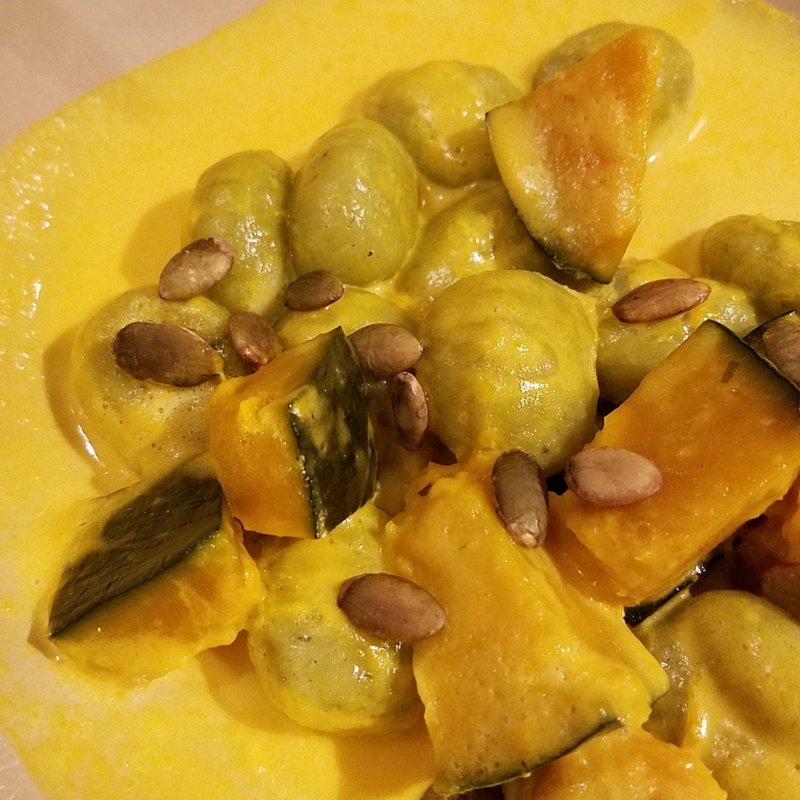 ほうれん草のニョッキ南瓜のクリームソース(東京マリオットホテル )