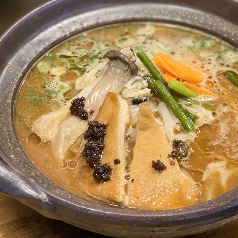 信州味噌蔵ラーメン(長野土鍋ラーメン たけさん 小布施店)