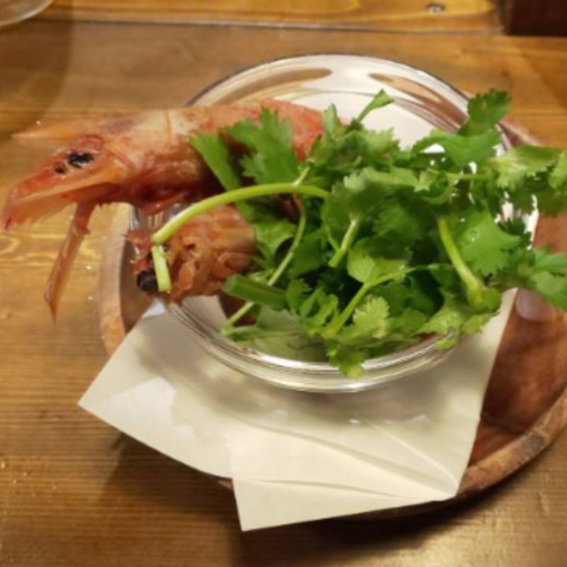 生海老ラオチュウ漬け(食堂イヌワシ)