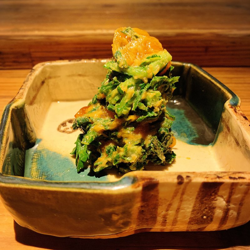 春菊とあんぽ柿の胡麻和え(酒井商会)