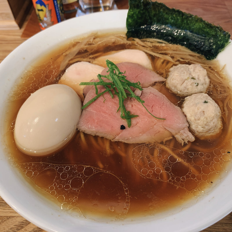 特製地鶏醤油(自家製麺 純)
