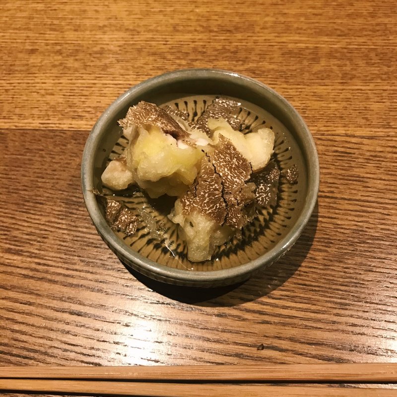 白子の天ぷら　あんかけ(酒と飯　トキシラズ)