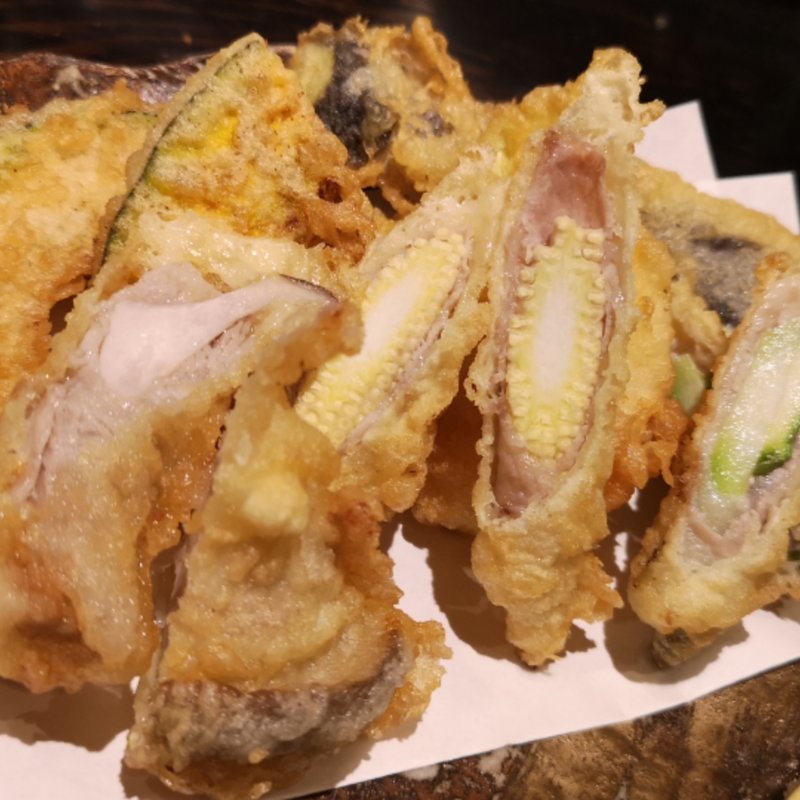 野菜肉巻き天婦羅定食(やさいと、 )