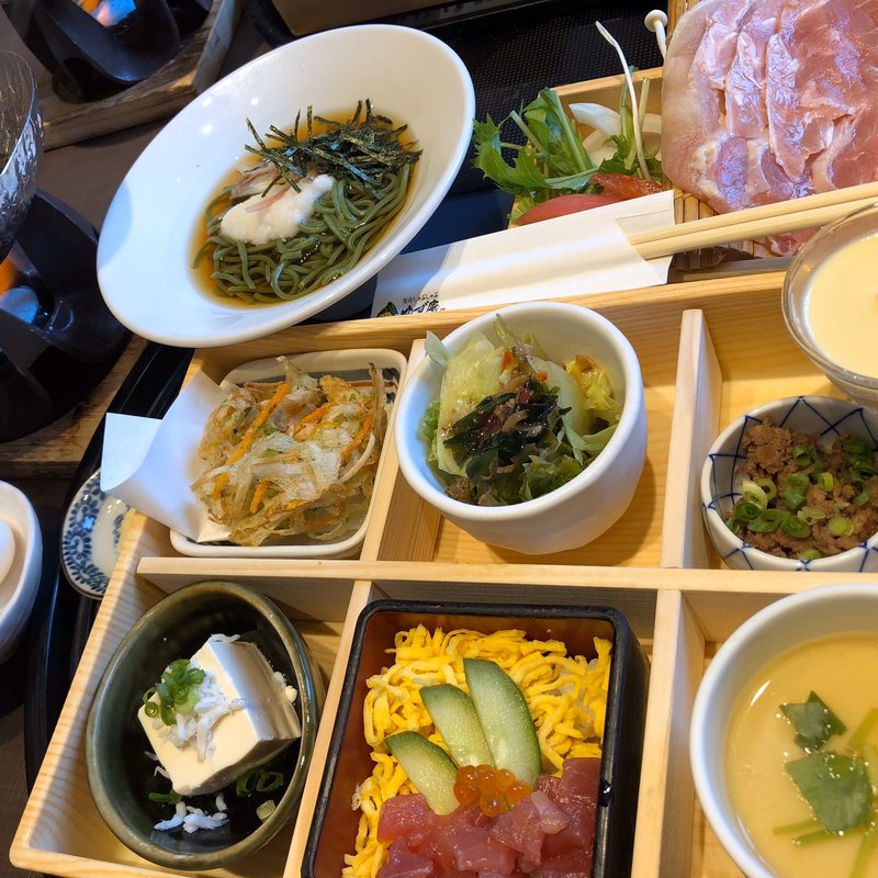 茶そばと豚しゃぶランチ(ゆず庵 米沢店 )