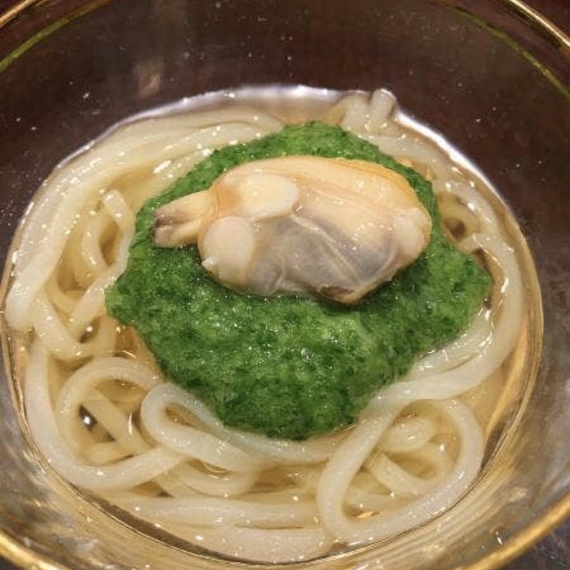 すだちうどんオクラの叩き(日本料理 太月)