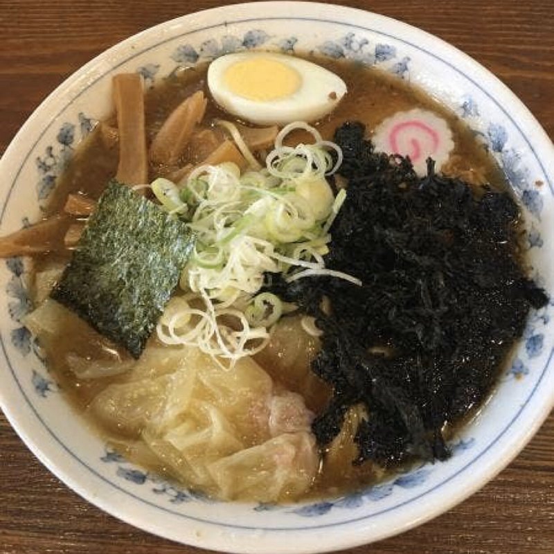 中華そばワンタン岩のりトッピング(東池袋 大勝軒 本店)