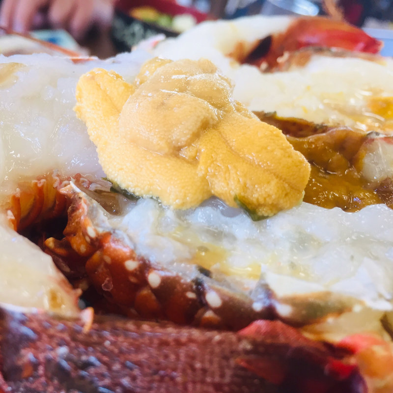 礼文産バフン雲丹on the 伊勢海老(かき小屋 匠ちゃん （【旧店名】匠）)