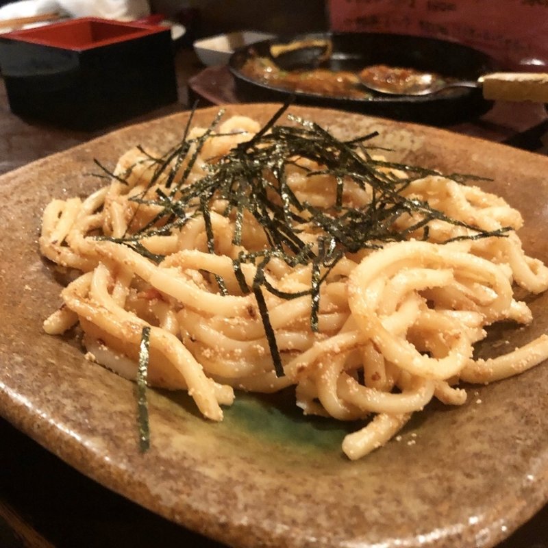 明太うどん(居酒屋わや)