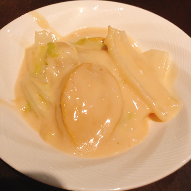 鮑と白菜のミルク煮込み(四川)