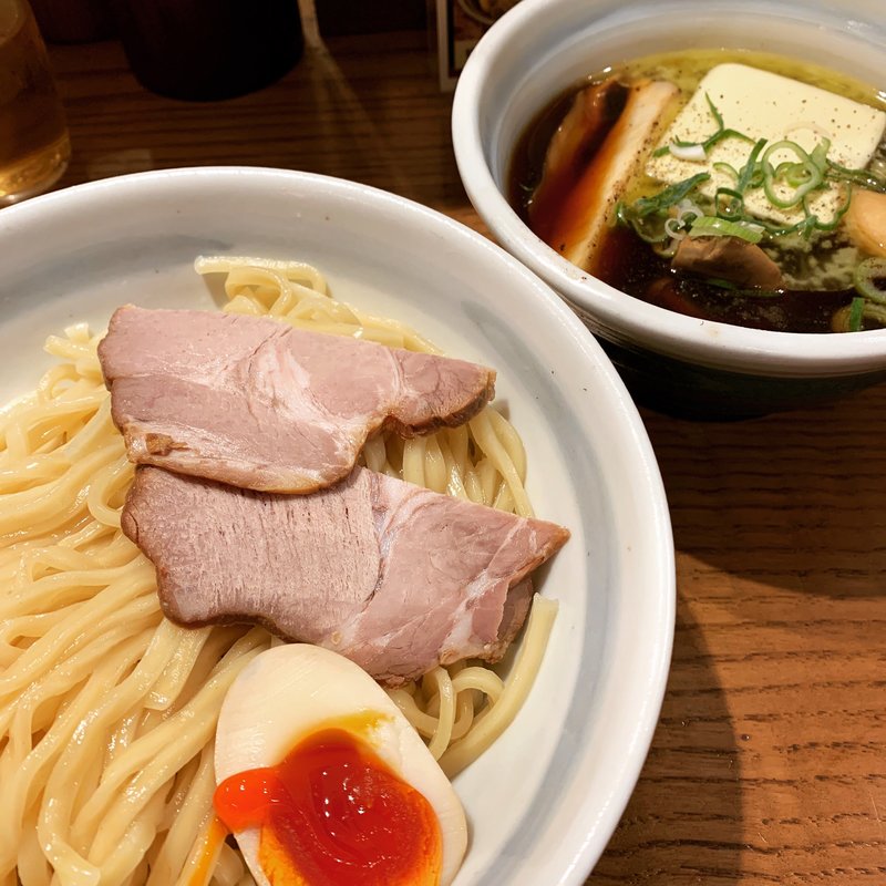きのこバターつけ麺(らーめん かんじん堂 熊五郎 )