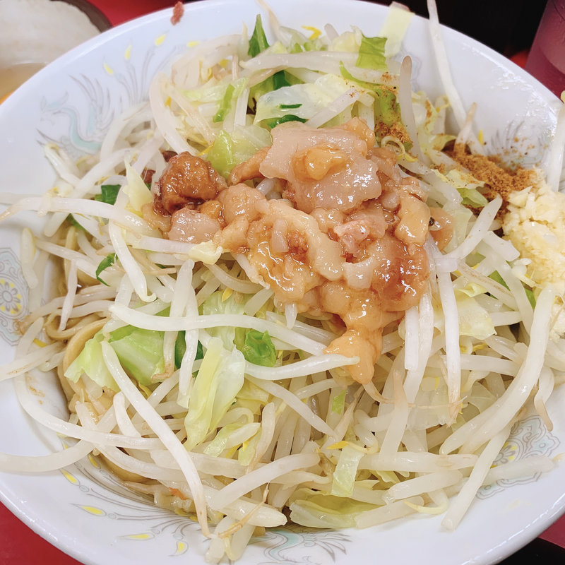 汁なしラーメン、豚増し(ラーメン二郎 環七一之江店 （らーめんじろう）)