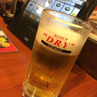 生ビール(七輪焼肉安安 千葉店)