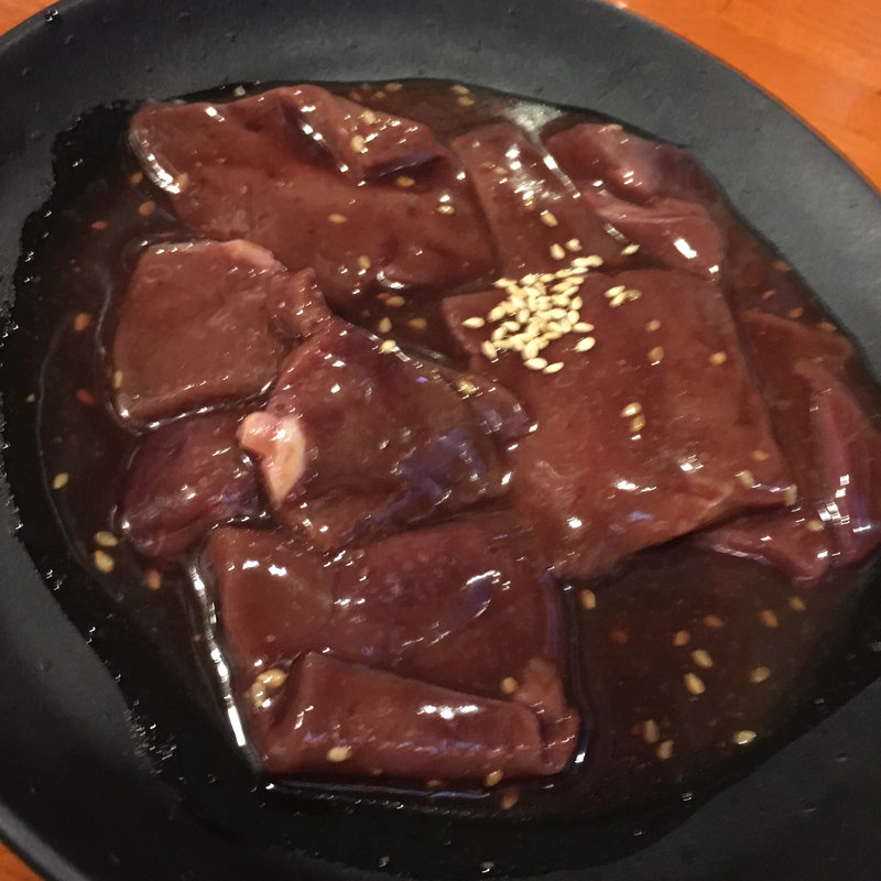 牛レバー(七輪焼肉安安 千葉店)