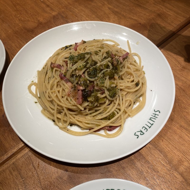 たかな漬けとベーコンのスパゲッティ(SHUTTERS二子玉川)