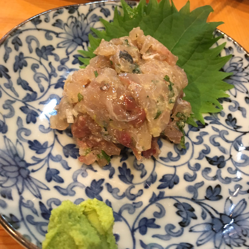 アジのたたき(大衆酒場まるは)