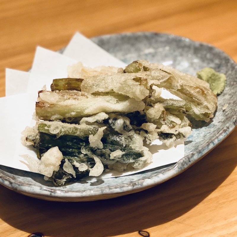 野沢菜の天プラ(だいだらぼっち )