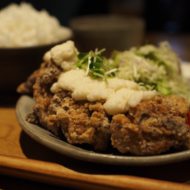 唐揚げらっきょタルタル定食(食堂酒場 ブッタイーツ)