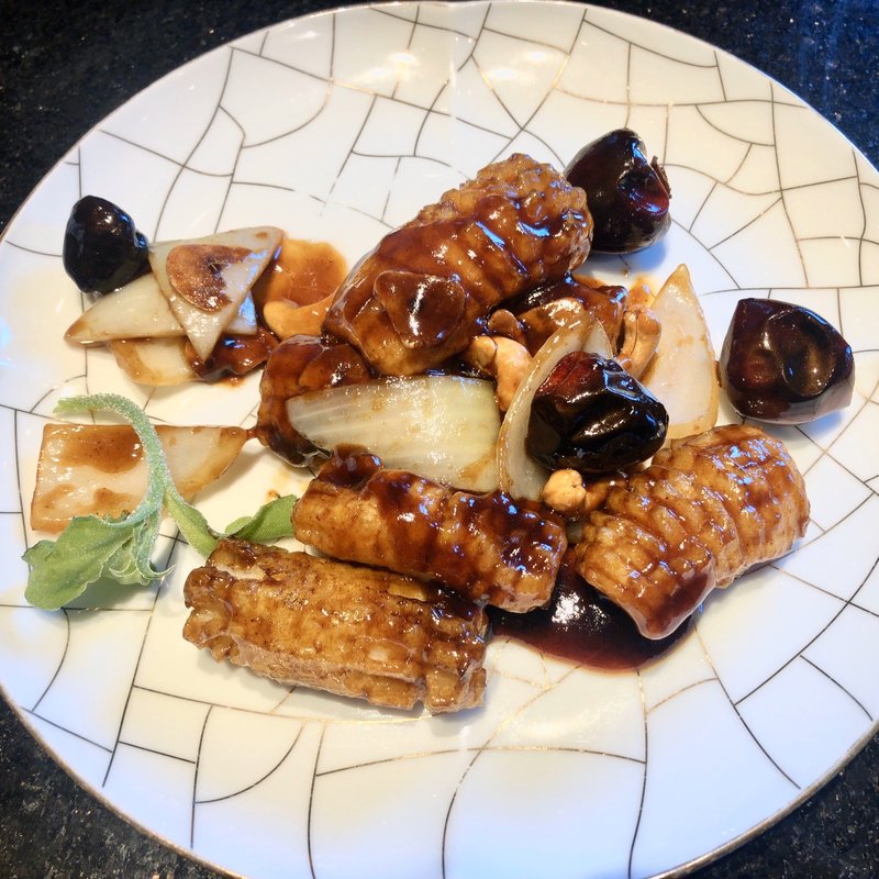 烏賊と野菜の甘酢炒め(龍天門)