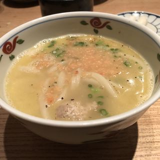 鶏スープあつかけうどん(二○加屋 長介)