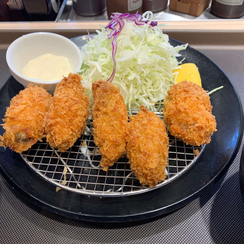カキフライ定食(松のや 湘南台店)