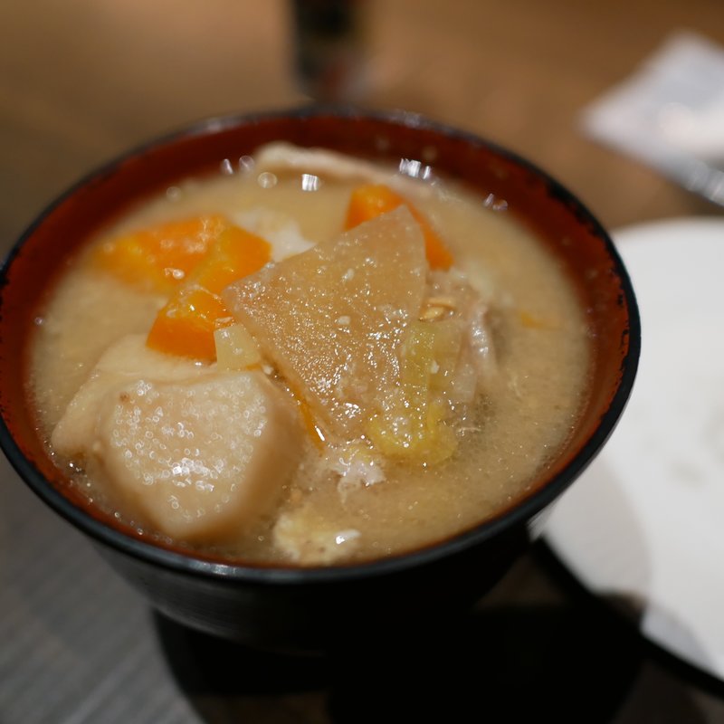 具沢山の豚汁(三品)