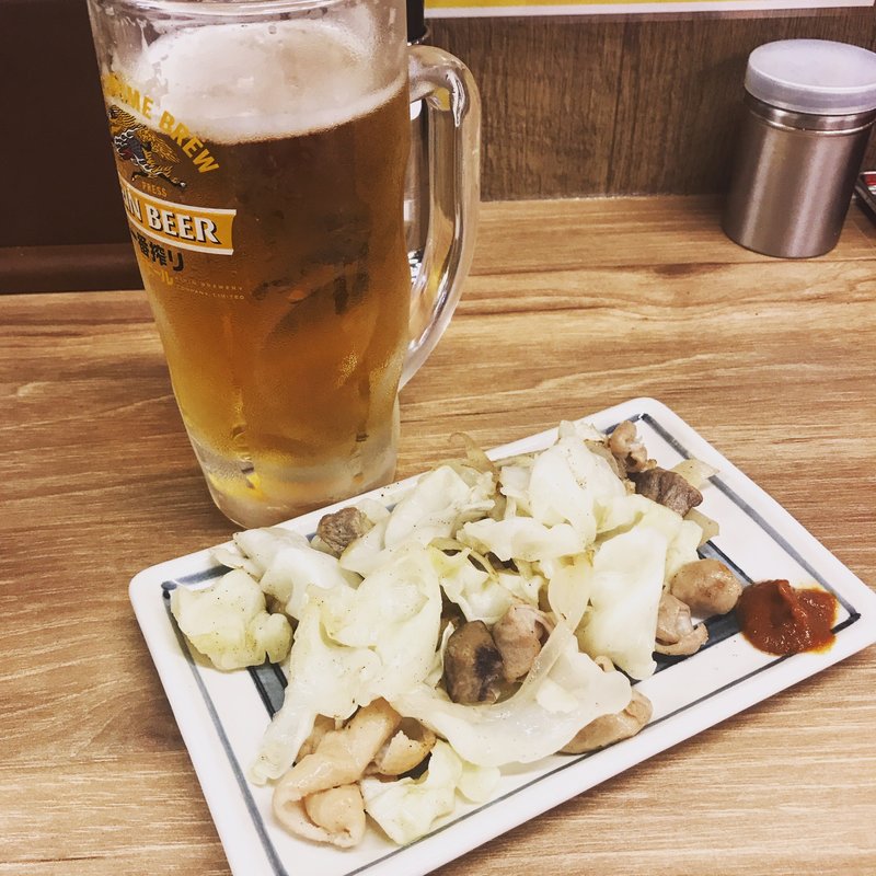 ホルモン炒め(大衆食堂 日高 綾瀬西口店)