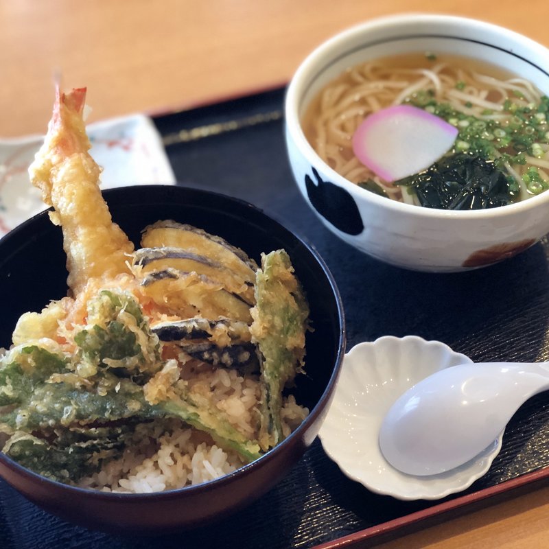 天丼セット(能古うどん 和白店)