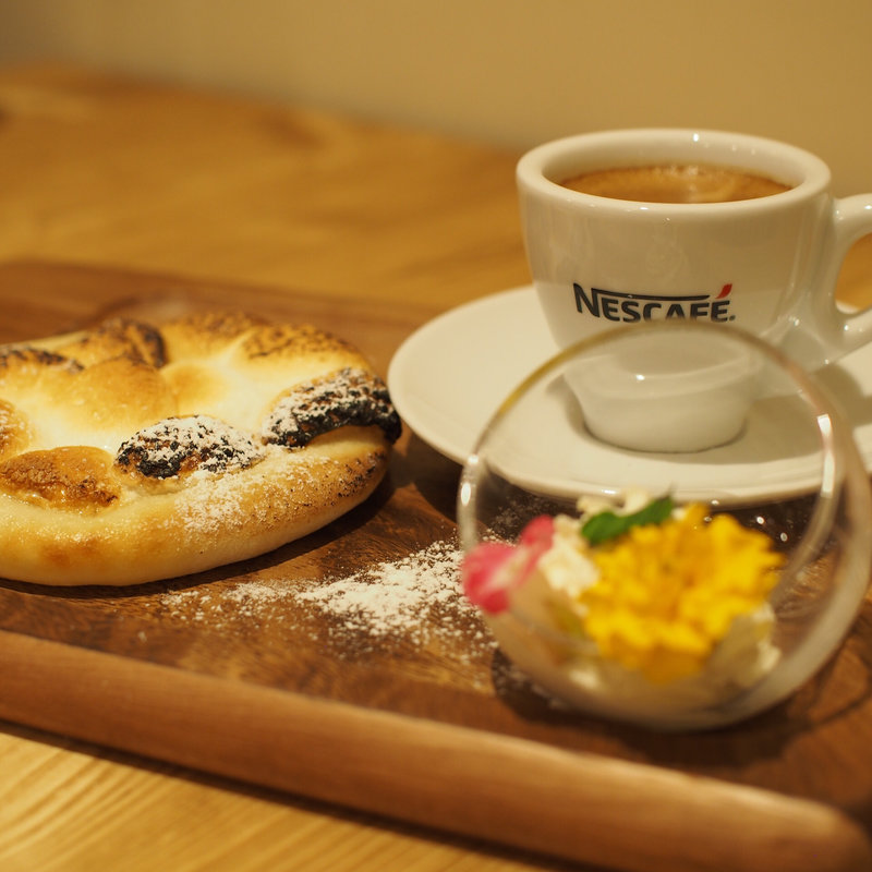 マシュマロピザのエスプレッソ添え(Pizza Cafe TakemuRa (ピザカフェタケムラ))