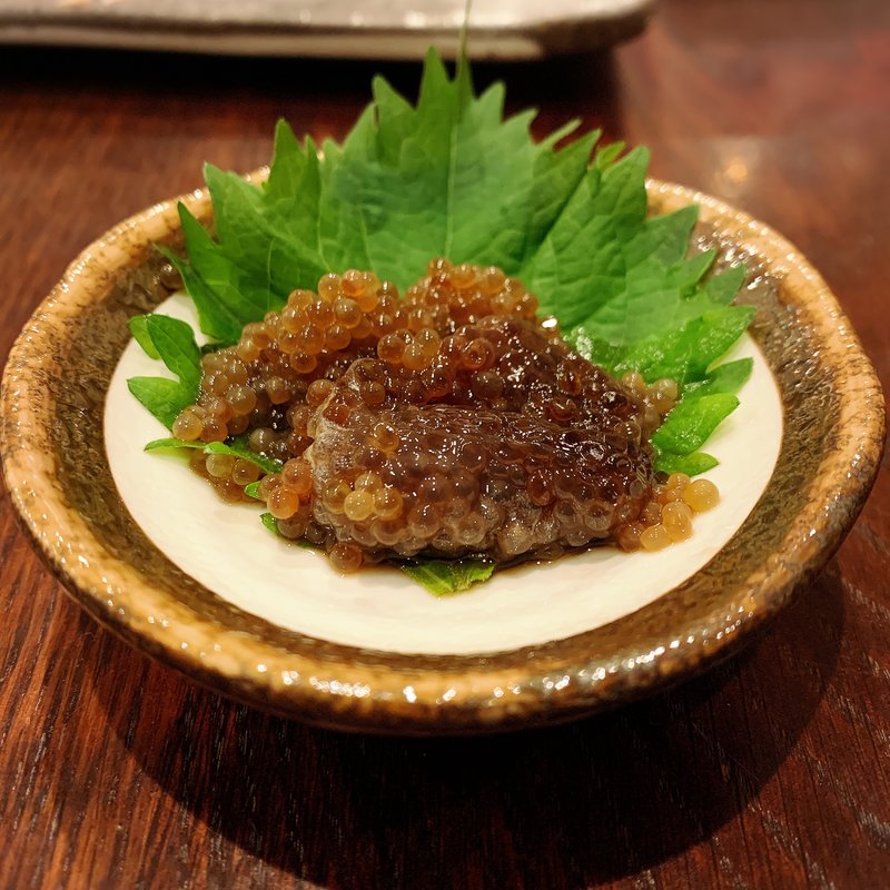 ハタハタの卵醤油漬け( 灼味噌らーめん 八堂八（やどや）)