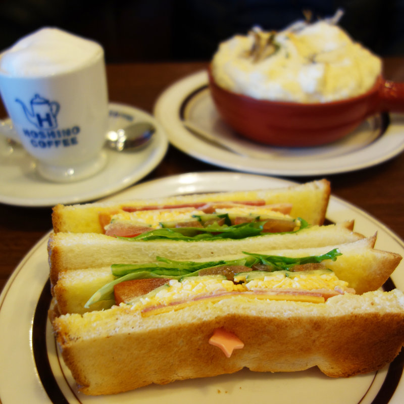 ハムと野菜と玉子のトーストサンド(星乃珈琲店 早良店)