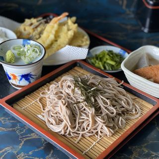 天ぷら、ザルソバ定食(食事 きく川 )