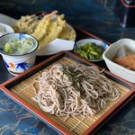 天ぷら、ザルソバ定食