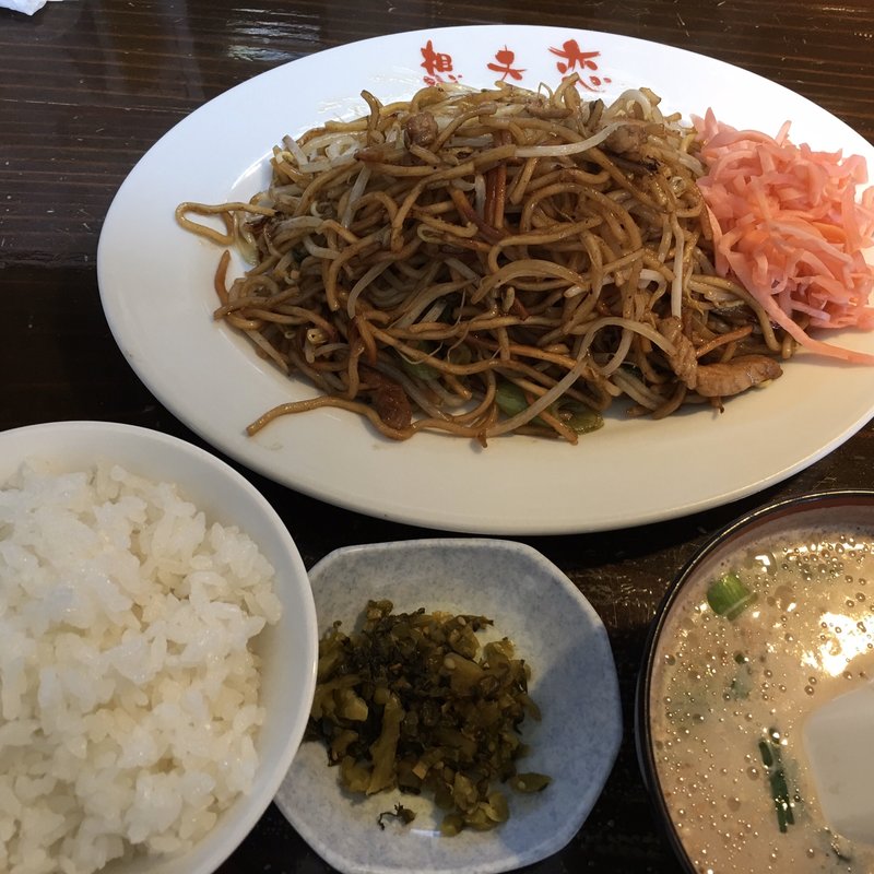 焼きそば・スープ・ごはん(想夫恋 花月店 （ソウフレン）)