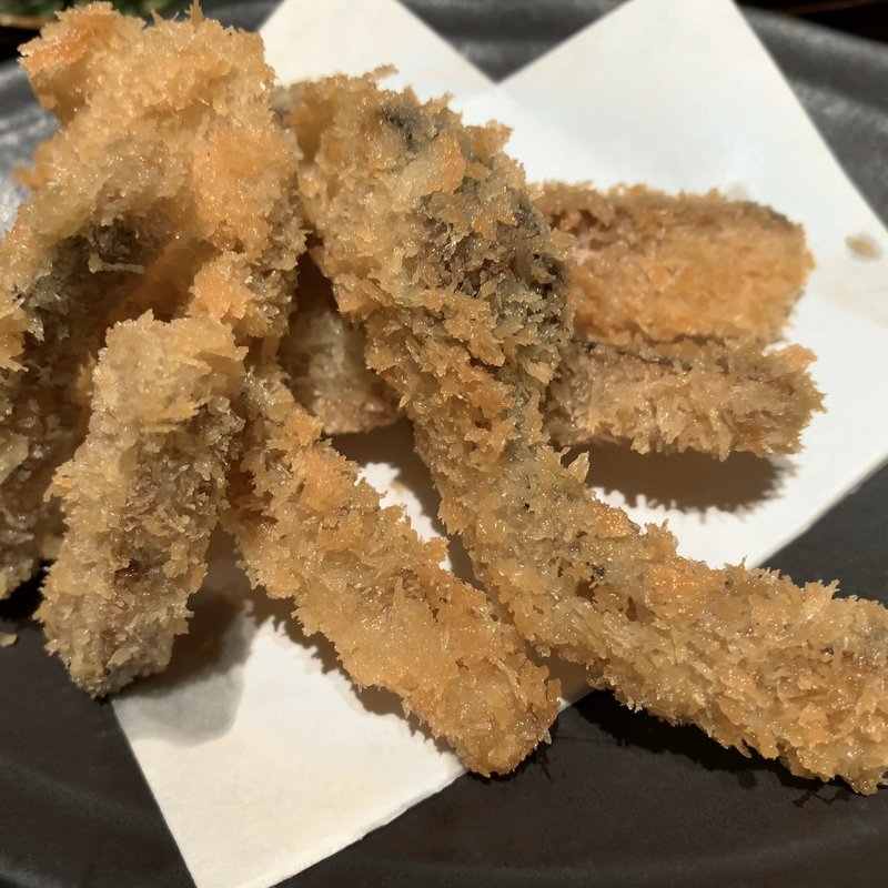 松茸のフライ(桃酔)