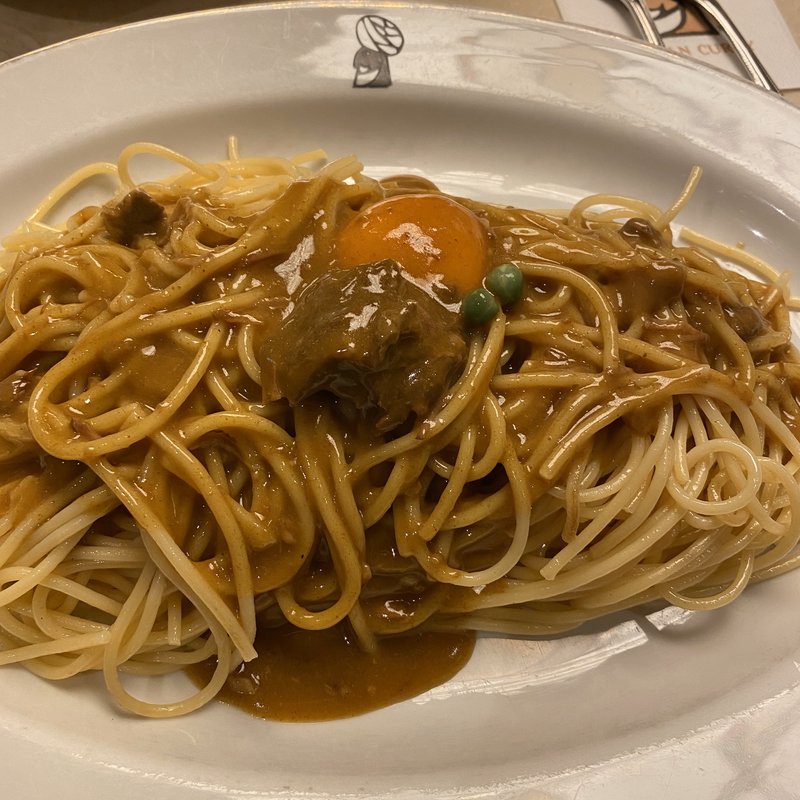 インデアンスパゲッティ大盛り玉子入り(インデアンカレー 丸の内店)