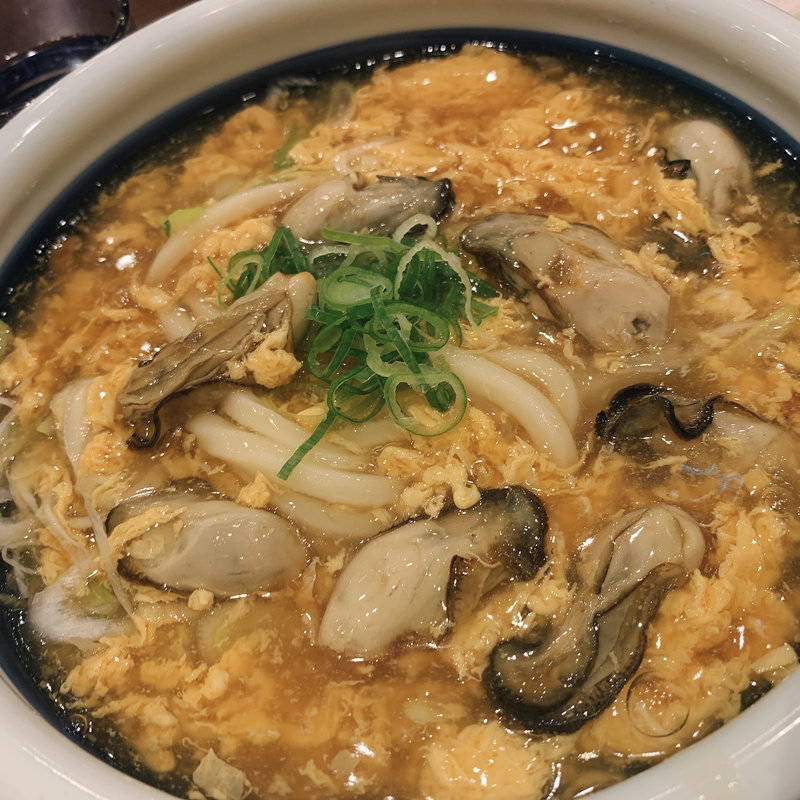牡蠣づくし卵あんかけ(丸亀製麺川崎ソリッドスクエア - 閉店)