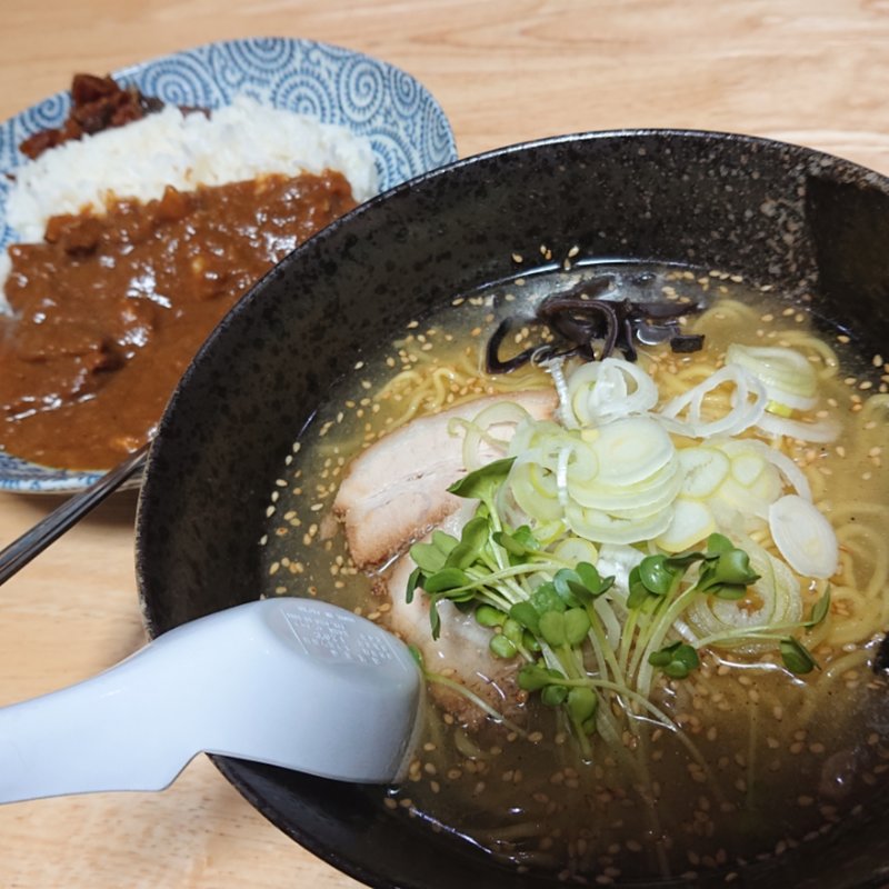 ラーメンセット(カレーライス)(丸福)