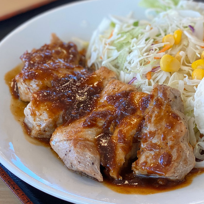 厚切り豚テキ定食 ポテト追加(松屋 佐久店 )