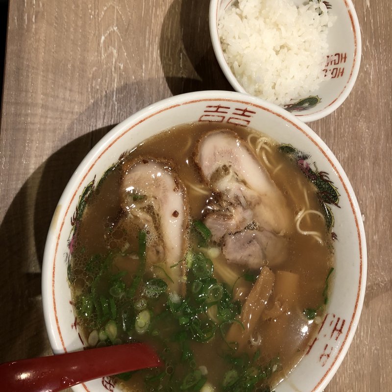 そば定食(岡山中華そば 後楽本舗)