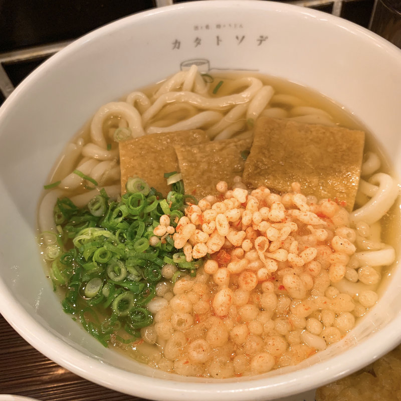 きつねたぬきうどん(カタトソデ ウイング新橋店（定食＆お弁当）)