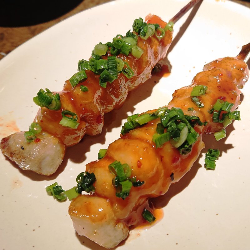 旨辛味噌串ぼんじり(居酒屋 土間土間 川崎仲見世通り店)